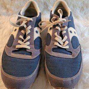 Saucony Jazz Lowpro Vegan Men Size 13 Navy and Tan